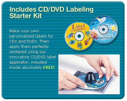 ncludes CD/DVD Labeling Starter Kit